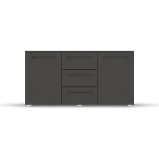 Rauch Kombikommode RAUCH "Skat Pure", grau (graphit), B:120cm H:61cm T:42cm, Holzwerkstoff, Sideboards, Kombikommode, mit 1 Tür und 4 Schubladen in puristischem Design