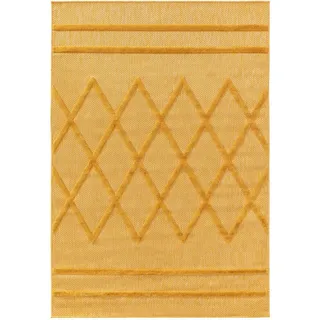 benuta Nest Outdoorteppich Bonte Gelb 120x170 cm , Textil , Rechteckig , 120x170 cm , Oeko-Tex® Standard 100 , wasserabweisend , Teppiche und Böden, Teppiche, Outdoorteppiche