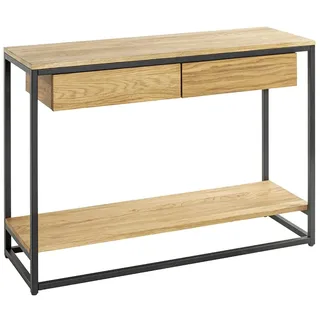 Haku-Möbel Eiche Konsolentisch 100,0 x 35,0 x 75,0 cm schwarz