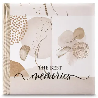 Hama Fotoalbum für Fotos (zum Einfügen, zum Aufkleben, Buch, für Fotos 10x15cm, 80 Seiten, 30x30 cm) beige