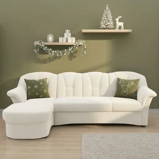 DOMO collection »Flores Schlafsofa, B/T/H: 233/142/86 cm, L-Form« wahlweise mit Bettfunktion, wahlweise mit Federkern, auch in Leder,