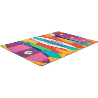 Sansibar Teppich »Rantum Beach SA-020« rechteckig 5 mm Höhe Flachgewebe, modernes Design, Surfboards, In- und Outdoor geeignet, bunt