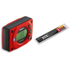 SOLA - GO! smart - Winkelmesser digital mit Bluetooth - digitale Wasserwaage mit LCD & SC TLM2 - Sola Tiefloch-Marker Ersatzminen für TLM und TLM2 - Universalminen-Set 2 x rot, 2 x gelb, 2 x schwarz