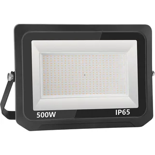 loyal LED Strahler Außen Fluter: 500W Superhell Scheinwerfer 3000K Warmweiß 50000LM - IP65 Wasserdicht Verstellbar mit Bügel für Garten, Garage
