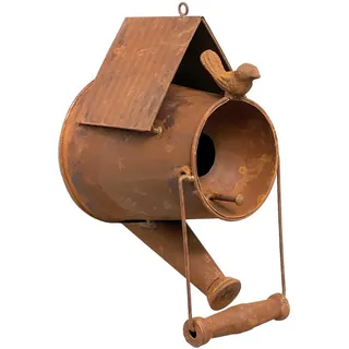 DanDiBo Vogelhaus Gießkanne zum Aufhängen Edelrost , Metall , 13x48x17 cm , Dekoration, Gartendeko