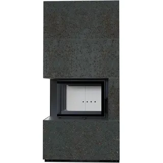 Kaminbausatz KRATKI FLOKI BOX links 8 kW Ø 160 Quarzsinter OXIDE NERO