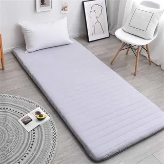 HUMAJORY Futon-Sofa for Erwachsene, Japanische Bodenmatratze, Futon-Matratze, Klappbare Isomatte, Atmungsaktive Bodenliege, Gästebett for Gäste, Schlafsäle, Camping, Sofas(Gray,90x190cm)