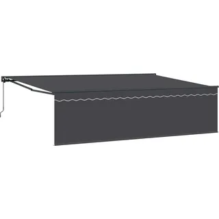 vidaXL Einziehbare Markise Anthrazit 500 x 300 cm - Grau