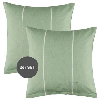 Esprit Renforcé Kissenbezüge und Bettwäsche HARPLINES Grün 40 x 40 cm 2er Pack - Grün