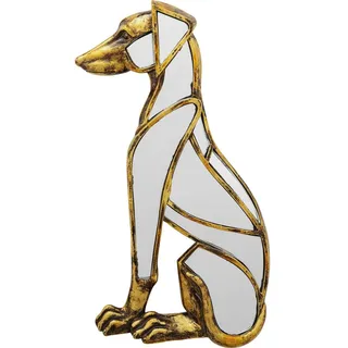 Kare Design Wandobjekt Dog Mirror, Gold, Gold, Elegant, Deko Objekt, Zimmerdekoration, Wanddekoration, Accessoire, Tiermotiv, Spiegel Objekt, Wohnzimmer, Flur, Home Office, 38 x 24 x 4 cm (H/B/T)