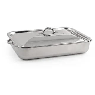 ROYAL NORFOLK Rosticcera aus Edelstahl, 30X22 cm, mit Deckel