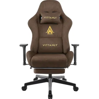 Gamingstuhl, Ergonomisches Design, Höhenverstellbar, Braun