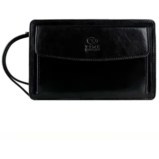 Time Resistance Lederclutch Schwarz