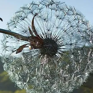 Feengarten Gartendeko, Feen und Löwenzahn Tanzt Zusammen Gartenstecker | Magische Fee, Draht-Statue, Gartendekoration, Gartendeko Metall, Figur Feen Mythische Feengarten Elfen Figuren Garten (I)