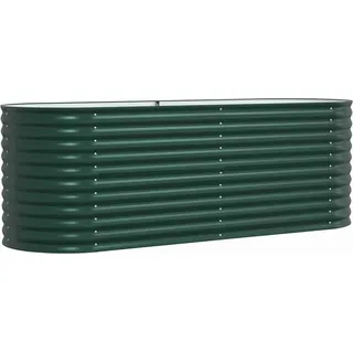 vidaXL Hochbeet Grün 240 x 80 x 81 cm Stahl - Grün