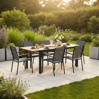 Merxx Tilos Ausziehtisch 150 x 90 x 75 cm Grau