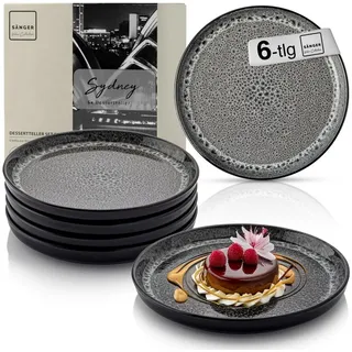 sänger Dessertteller Set Sydney Teller grau