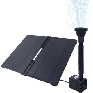 JNGLGO Teichpumpe Solar 20W Solar Springbrunnen mit Verstellbare Stützstange Solarbrunnen Brunnenpumpe Solarpumpe Fontäne Pumpe Wasserpumpe für G