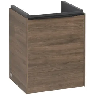 Villeroy & Boch Subway 3.0 Waschbeckenunterschrank, eine Tür Anschlag rechts, 351x429x309mm, C58401VH, Farbe: Front/Korpus: Arizona Oak, Griff: Volcano Black