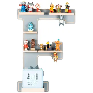 BOARTI Kinderregal BOARTI Buchstabe F 38 x 38 cm Holz grau