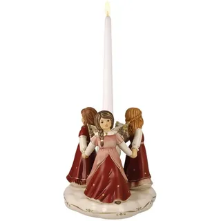 GOEBEL Engelfigur Himmlischer Reigen - Himmelsboten Weihnachten Bordeaux