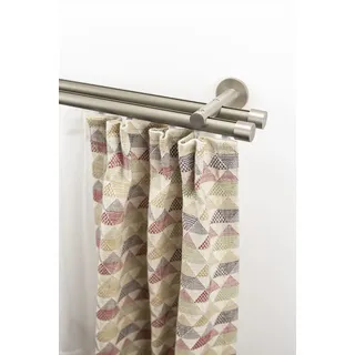 GARESA »EASY« Ø 20 mm 2 läufig-läufig Wunschmaßlänge Vorhanggarnitur-Innenlauf, verlängerbar, Wandmontage, Kappe, Aluminium, goldfarben