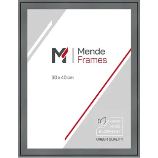 Fotorahmen aus Holz grau 40x50 cm mit Kunstglas MendeFrames - Grau