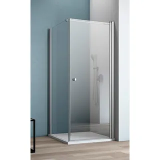 maw by GEO AF100 Eckdusche mit Drehtür 90 x 202,2 cm silber Duschkabinen