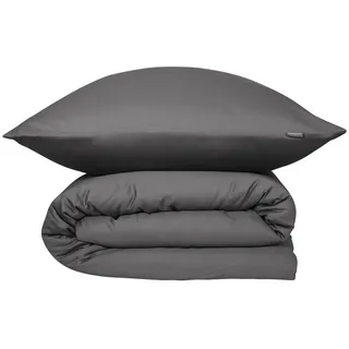 SCHIESSER Ella Uni Dunkelgrau 135 x 200 cm + 80 x 80 cm