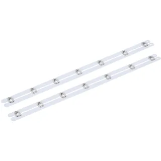 QUARKZMAN 2 Set Korsett Busk, 14 Zoll Weiß Stahlstäbchen Unterstützung mit Silberknöpfen Federstahl Korsett Busk Korsettstäbchen zum Nähen von Korsetts Kleidern Hochzeitskleid