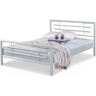 Metallbett Lola – 100 x 200 cm / silbergrau