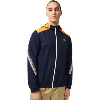 Herren Lacoste Sport Tennisjacke mit Kapuze, marineblau S - Blau