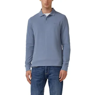 s.Oliver Langarm-Poloshirt aus Baumwoll-Piqué mit Bündchen