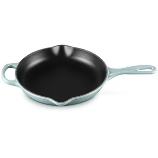 LE CREUSET Signature Gusseisen Brat- und Servierpfanne, Rund, Ø 23 cm, Für alle Herdarten inkl. Induktion geeignet, 1,93 kg, Sea Salt
