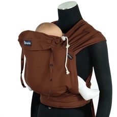 Didymos DidyKlick 4u Babytrage - Halfbuckle Tragehilfe Mocca - für Babys und Kleinkinder von 3,5kg bis 20kg - ergonomische Sitzhaltung - Bauchtrage - Hüfttrage - Rückentrage