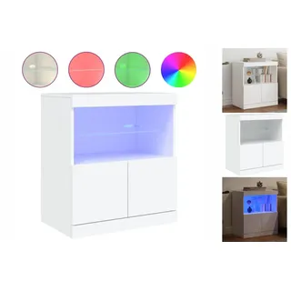 vidaXL Sideboard mit LED-Leuchten Weiß 60x37x67 cm