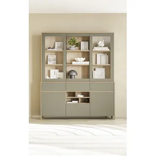 Home Affaire Buffet Stranda Hochschrank im Scandi-Style 164 x 39 x 195 cm GRÜN