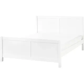 Beliani Bett mit Lattenrost 140x200 cm Weiß Champagnat - Holz , 140x200 cm , Schlafzimmer, Betten