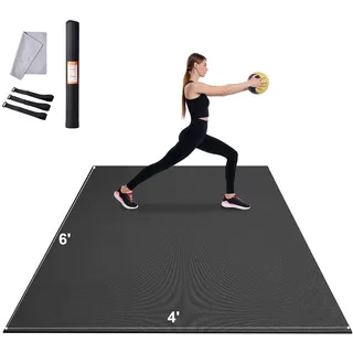 Vevor Trainingsmatte, rutschfeste, hochdichte Premium-Yogamatte, Trainings-Yogamatte, Fitness- und Trainingsmatte mit Tasche und Tragegurt, für alle Arten von Heim-Yoga, Pilates und Bodentraining