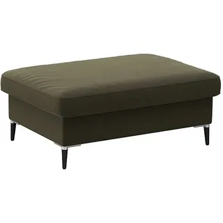 flexlux Pouf "Fiore", grün (moss grün), B:97cm H:34cm T:66cm, Aluminium, Holz teilmassiv, Poufs, Pouf, Kaltschaum, Füße Alu+schwarz