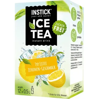 INSTICK Ice Tea Pulver zur Herstellung von Getränken Geschmack Lemon 12x500 ml