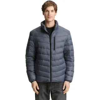 Steppjacke TOM TAILOR DENIM, Herren, Gr. XL, urban medium grau, Web, Obermaterial: 100% Polyester. Futter: 100% Polyester, unifarben, normal hüftbedeckend, Rundhals, elastischer Bund, Jacken Steppjacke, mit Stehkragen