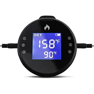 WiFi Thermometer Arrostire Fleisch Timer Küche BLE GRILL ALARM TEMPERUNG Digital LCD Display Instant Read 2 Sondensensoren, Alexa Smart