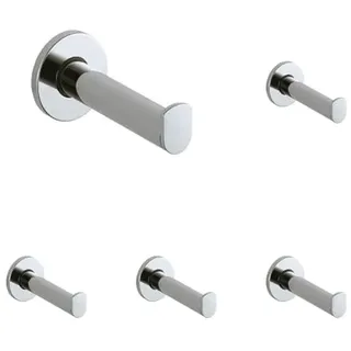 KEUCO Plan Ersatzrollenhalter, Metall verchromt, Made in Germany, inkl. Schrauben und Dübel, Toilettenpapierhalter zum Bohren (Packung mit 5)