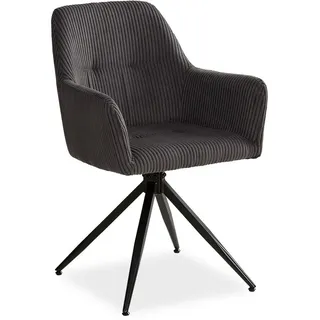 Homestyle4u Polsterstuhl Esszimmer in Grau 2628