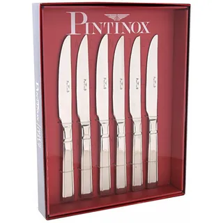 PINTINOX Steakmesser messer Set Edelstahl Steakbesteck 6 teiliges Besteckset