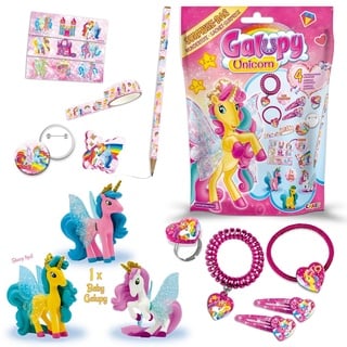 galupy CRAZE GALUPY Surprise Bag Unicorn Schultüte mit Einhorn Überraschung. Wundertüte Kinder Schultüte Mädchen. Überraschungstüte Sammelfiguren für Mädchen, 18408