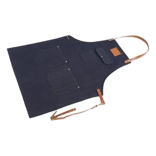 Apron Lederschürze, Lederschürzen Jeansschürze Bib Schürze Einstellbare Chef Schürze mit Taschen für Männer Frauen Arbeiten Kochen Gartenarbeit Crafting DIY Landwirtscaft Gartenarbeit(C)