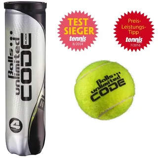 Balls ... unlimited Code Black Tennisbälle - 4er Dose - ITF Approved