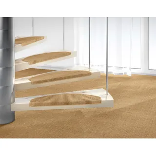 DEKOWE Stufenmatte »Mara S2« halbrund 5 mm Höhe 100% Sisal, große Farbauswahl, selbstklebend, auch als Set 15 Stück, beige